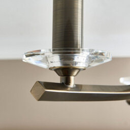 Pagazzi Lighting Pagazzi Morden 3 Light Antique Brass Semi Flush Ceiling Light - thumbnail 5