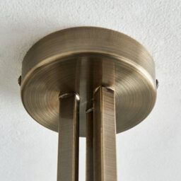 Pagazzi Lighting Pagazzi Morden 3 Light Antique Brass Semi Flush Ceiling Light - thumbnail 6