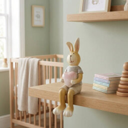 Garden Greatness Boy Resin Rabbit With Love Heart