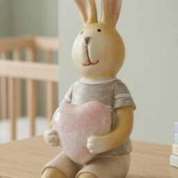 Garden Greatness Boy Resin Rabbit With Love Heart - thumbnail 3