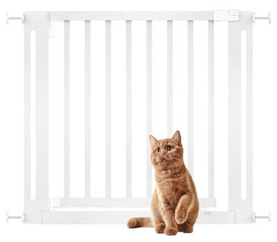 Bettacare Wooden Elegance Dog Gate, White, 87Cm - 95Cm, Pressure Fit Pet Gate, 65Cm Extra Wide Doorway, Easy Installation - image 1