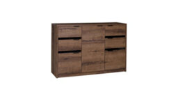 Arte Denver 02 Premium Sideboard Cabinet - Oak Monastery & Black Gloss - W1350mm X H900mm X D400mm