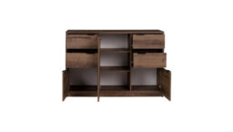 Arte Denver 02 Premium Sideboard Cabinet - Oak Monastery & Black Gloss - W1350mm X H900mm X D400mm - thumbnail 2