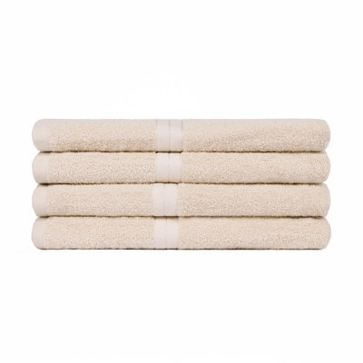 Ohs 4 Pack Of 100% Cotton Hand Towel, 50 X 80Cm - Beige