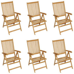 Berkfield 7 Piece Garden Dining Set Solid Teak Wood - thumbnail 5
