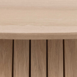 Wyld Haus Twillbury White Oak Round Dining Table 120Cm Slatted Conical Base - thumbnail 7