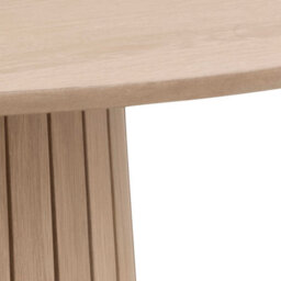 Wyld Haus Twillbury White Oak Round Dining Table 120Cm Slatted Conical Base - thumbnail 6