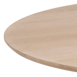 Wyld Haus Twillbury White Oak Round Dining Table 120Cm Slatted Conical Base - thumbnail 5