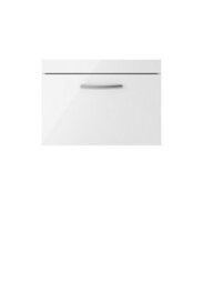 Hudson Reed Athena Wall Hung 1 Drawer Vanity Unit 600mm-Gloss White - thumbnail 1