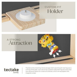 Tectake Floating Shelf Mylittle Story For Up To 50 Tonies In House Design With Magnetic Strips  - Anthracite - thumbnail 4