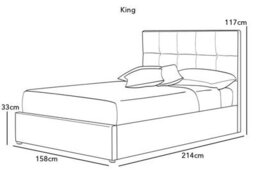 Horwood Silver Crushed Velvet Gas Lift Ottoman Storage Bed Frame King Size 5Ft - thumbnail 2