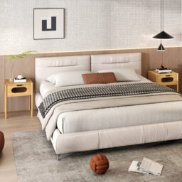 Gainoom Bamboo Nightstand Natural Bedroom Farmhouse Bedside Table - thumbnail 3