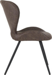 Seconique Quebec Dining Chairs X 4 In Brown Faux Leather Finish - thumbnail 4