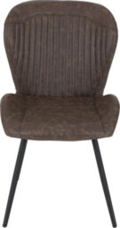 Seconique Quebec Dining Chairs X 4 In Brown Faux Leather Finish - thumbnail 2