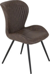 Seconique Quebec Dining Chairs X 4 In Brown Faux Leather Finish - thumbnail 3