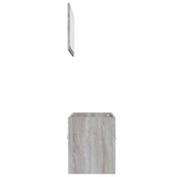 Walplus 2 Piece Bathroom Furniture Set Grey Sonoma Engineered Wood - thumbnail 6