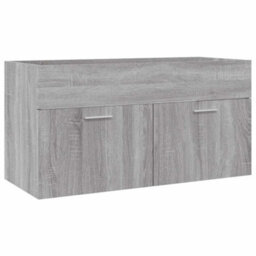 Walplus 2 Piece Bathroom Furniture Set Grey Sonoma Engineered Wood - thumbnail 7