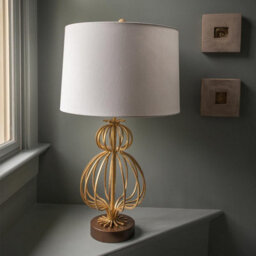 Gilded Nola Lafitte 1Lt Table Lamp Finish: Distressed Gold Wired: 1X100W E27 220-240V 50Hz - thumbnail 2