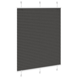 Berkfield Pleated Blind Black 105X150 Cm Fabric Width 104.4 Cm Polyester - thumbnail 3