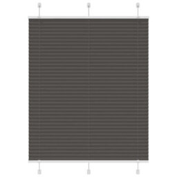 Berkfield Pleated Blind Black 105X150 Cm Fabric Width 104.4 Cm Polyester - thumbnail 1