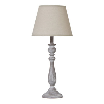 Dunum Column Table Lamp With Linen Shade - image 1