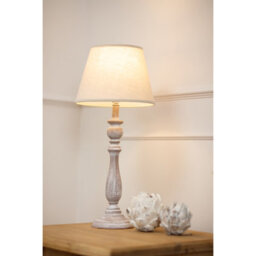 Dunum  Column  Table  Lamp  With  Linen  Shade - thumbnail 5