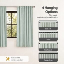 Marlow 100% Blackout Curtains For Bedroom Living Room Thermal Insulated - thumbnail 8