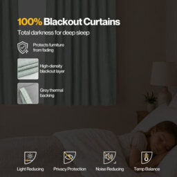 Marlow 100% Blackout Curtains For Bedroom Living Room Thermal Insulated - thumbnail 5