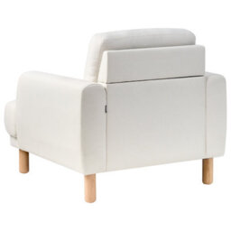 Beliani Armchair Tuve Fabric Off-White - thumbnail 6