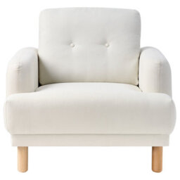 Beliani Armchair Tuve Fabric Off-White - thumbnail 5