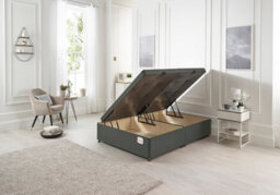 Somnior Beds Somnior 3Ft Millbank Ottoman Bed-Side Opening-Charcoal Linen - thumbnail 1