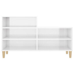 Walplus Shoe Cabinet High Gloss White 102X36X60 Cm Engineered Wood - thumbnail 5