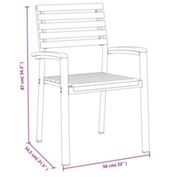 Berkfield 7 Piece Garden Dining Set Solid Wood Acacia And Metal - thumbnail 9