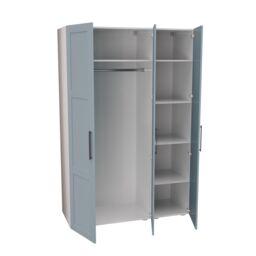 Atomia Contemporary Matt Dusk Blue Tall Triple Wardrobe (H)2247mm (W)1000mm (D)580mm - thumbnail 4