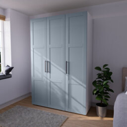 Atomia Contemporary Matt Dusk Blue Tall Triple Wardrobe (H)2247mm (W)1000mm (D)580mm - thumbnail 1