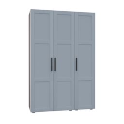 Atomia Contemporary Matt Dusk Blue Tall Triple Wardrobe (H)2247mm (W)1000mm (D)580mm - thumbnail 3