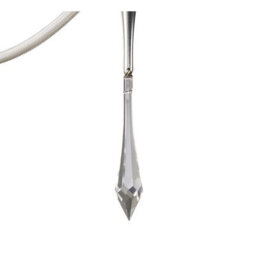 Luminosa Lighting Luminosa Lucca Wall Lamp Switched 2 Light E27, Polished Chrome With White Shade & Clear Crystal - thumbnail 7