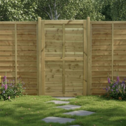 Premier Garden Supplies Garden Gate Waney Larch Lap H.5Ft X W.3Ft Fully Framed Wooden Pressure Treated Pedestrian Affordable Timber Garden Door - thumbnail 9