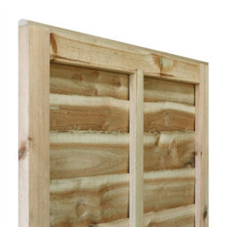 Premier Garden Supplies Garden Gate Waney Larch Lap H.5Ft X W.3Ft Fully Framed Wooden Pressure Treated Pedestrian Affordable Timber Garden Door - thumbnail 2