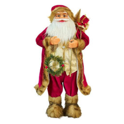 Premier Standing Santa With Gles Decoration Burgundy (40Cm) - thumbnail 2