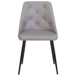 Beliani Set Of 2 Dining Chairs Valerie Faux Leather Light Grey - thumbnail 5