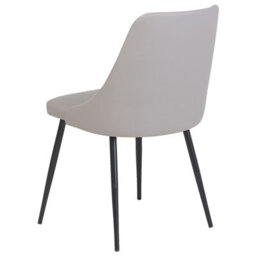 Beliani Set Of 2 Dining Chairs Valerie Faux Leather Light Grey - thumbnail 8