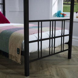 X Rocker Xr Living Fern Led 4 Poster Single Bed - Black - thumbnail 4