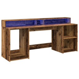 Walplus Desk With Led Lights Old Wood 200X55X91 Cm Engineered Wood - thumbnail 3