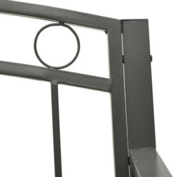 Berkfield Garden Bench With Table Grey 120 Cm Steel - thumbnail 6