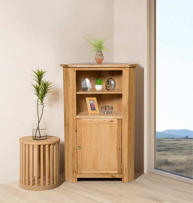 Hallowood Furniture Waverly Oak Medium Corner Display Unit - image 1