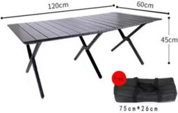 120 X 60 Portable Outdoor Folding Picnic Table With Carry Bag, Sturdy And Weatherproof - thumbnail 2