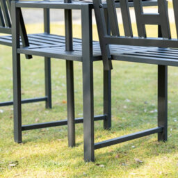 Outsunny Tete-A-Tete Chair 2-Seater Steel Bench W/ Coffee Table Backyard Porch - thumbnail 8