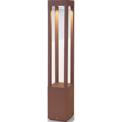Luminosa Lighting Luminosa Agra Led Outdoor Bollard Light Rust Brown Ip54 - image 1