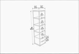 Decorotika Robins 4-Tier Bookcase Bookshelf With Two Drawers (White And Grey) - thumbnail 3